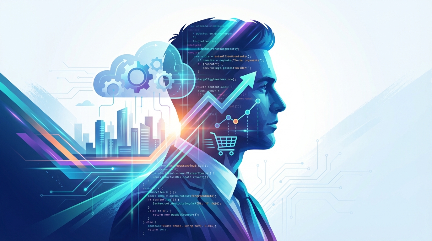 Titelbild für den Blogbeitrag: Shopify Automatisierung: Weniger manuell, mehr Marge