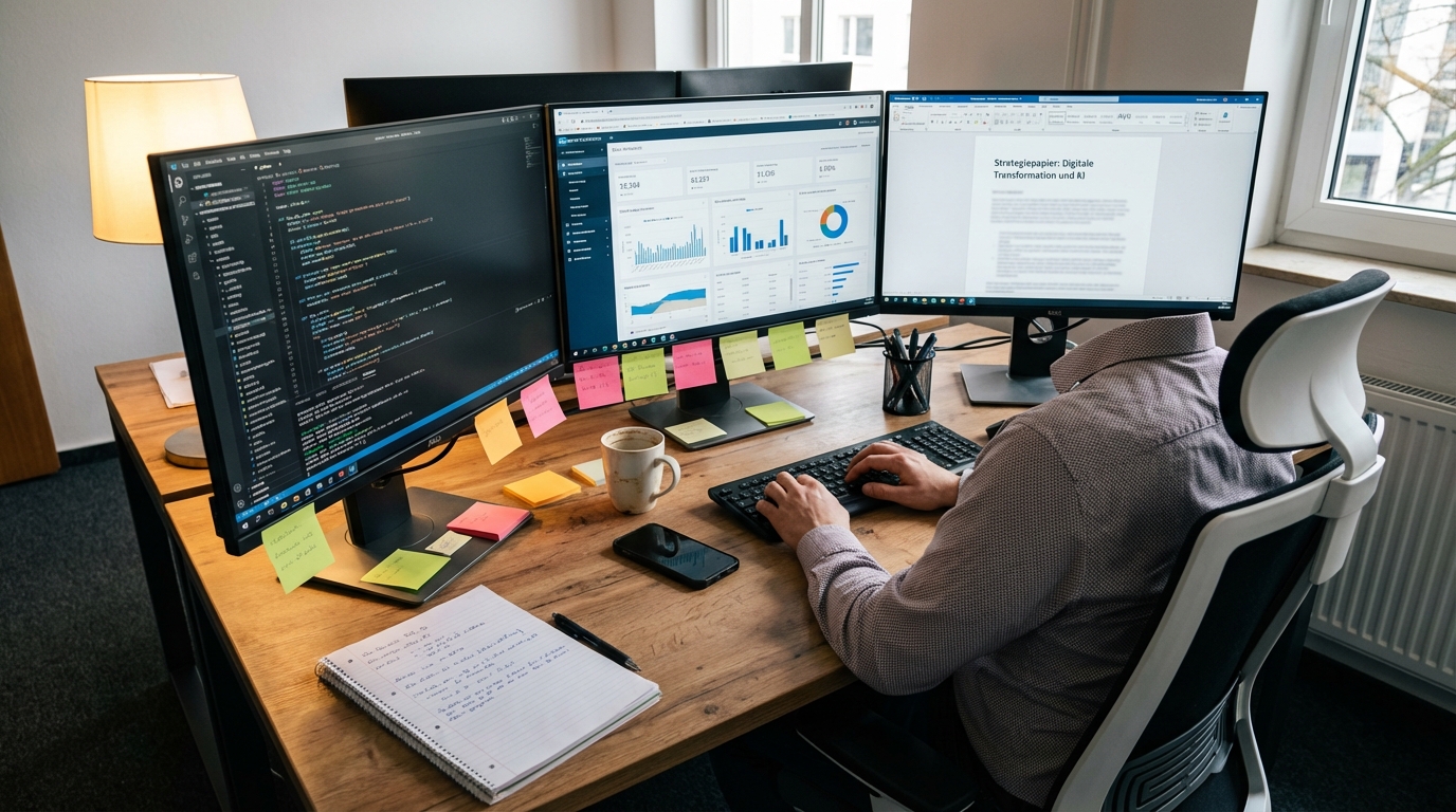 Titelbild für den Blogbeitrag: Digitale Transformation mit KI: Strategien, Use Cases und Erfolgsfaktoren