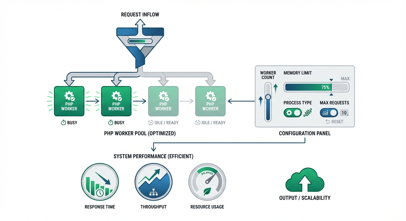 Visual configuration of efficient PHP worker settings