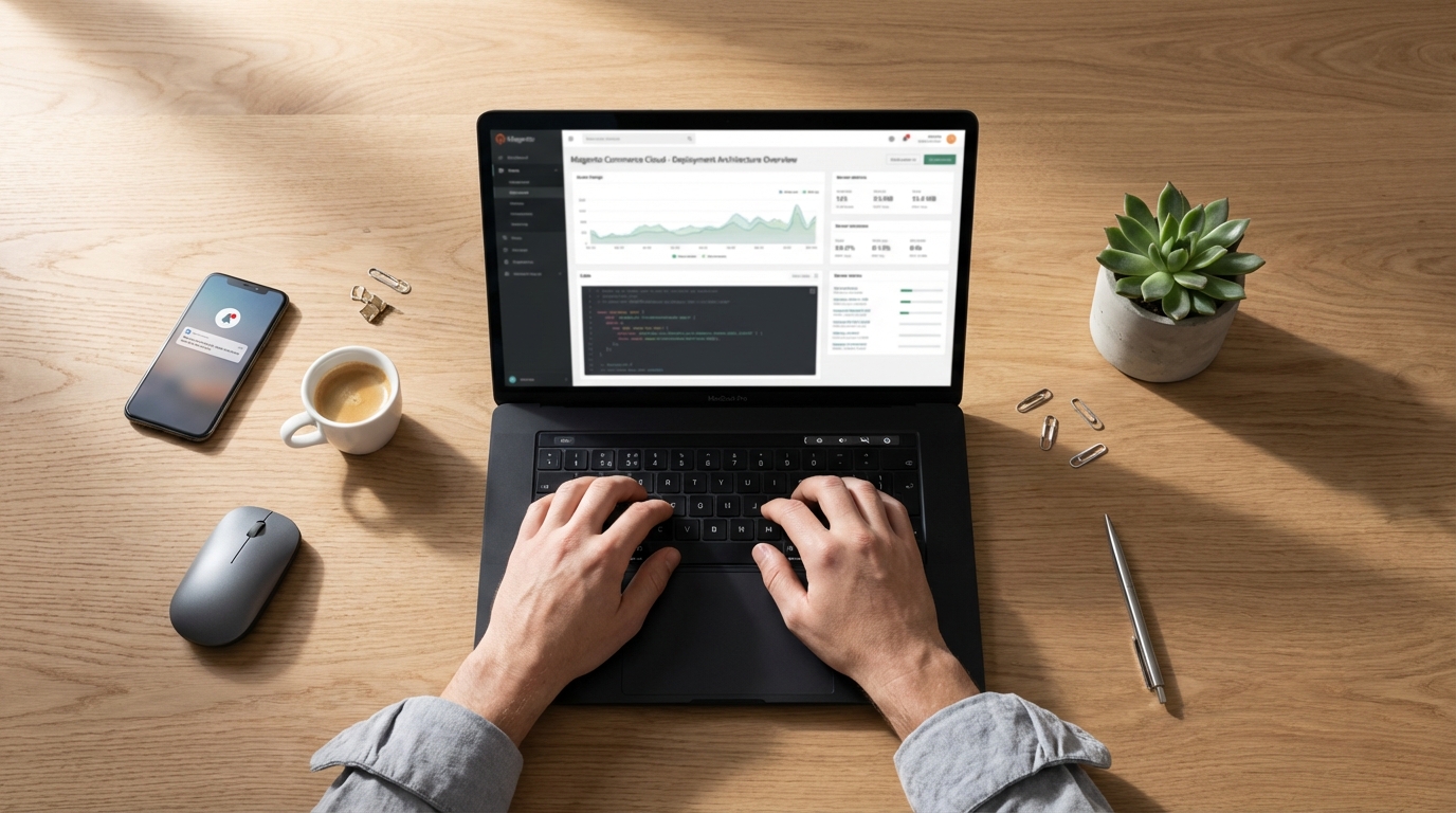 Titelbild für den Blogbeitrag: Magento Cloud Hosting: Architecture, Deployment Models, and How to Choose the Right Provider