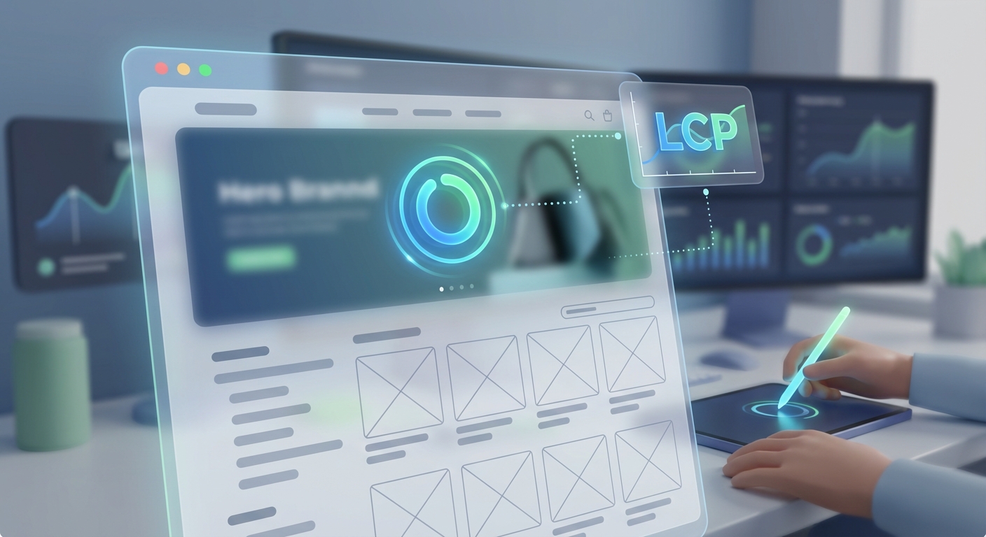 Lighthouse-Report mit markiertem LCP-Element (Hero Image) in einer Shopware-Kategorieseite