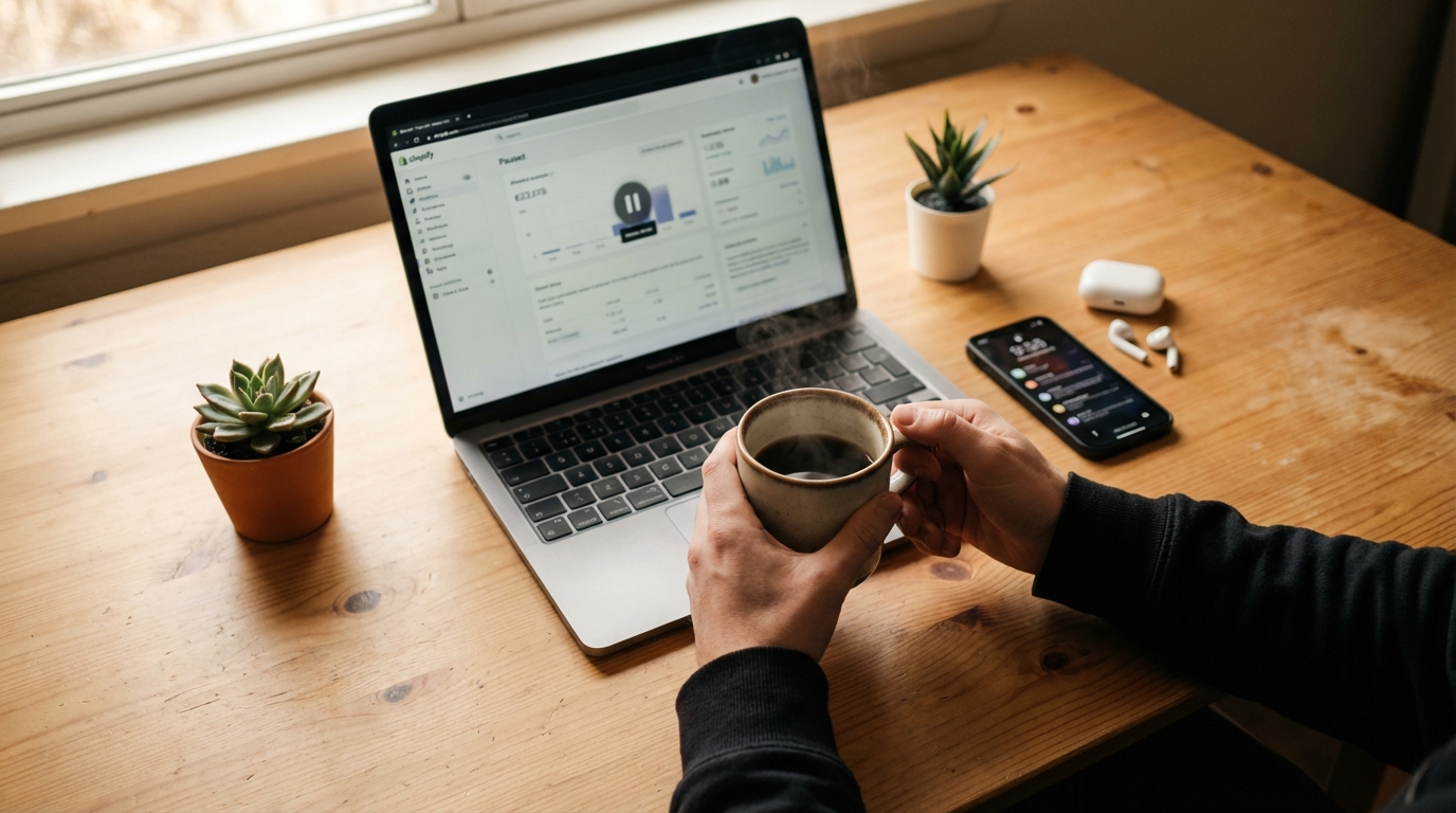 Titelbild für den Blogbeitrag: Shopify Google Tag Manager Setup – Architekturorientierter Leitfaden