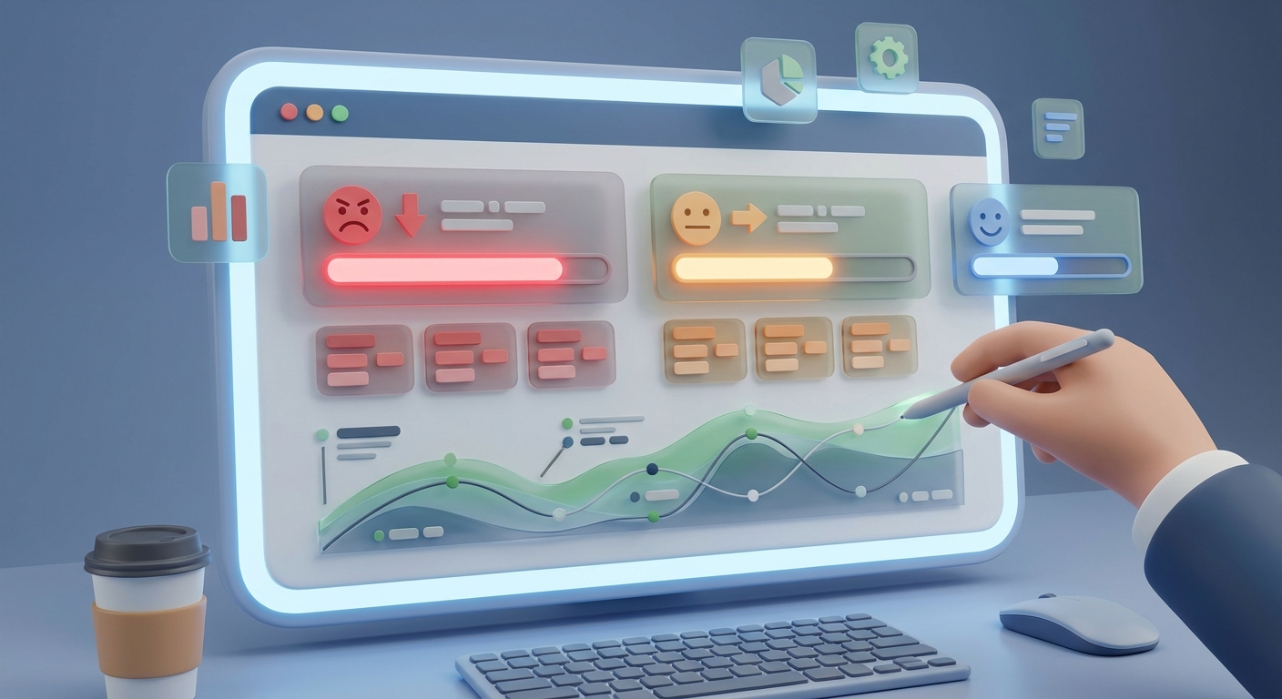 Screenshot von Google Search Console „Core Web Vitals“ Report mit markierten URL-Gruppen und Priorisierung nach „schlecht“/„optimierungsbedürftig“